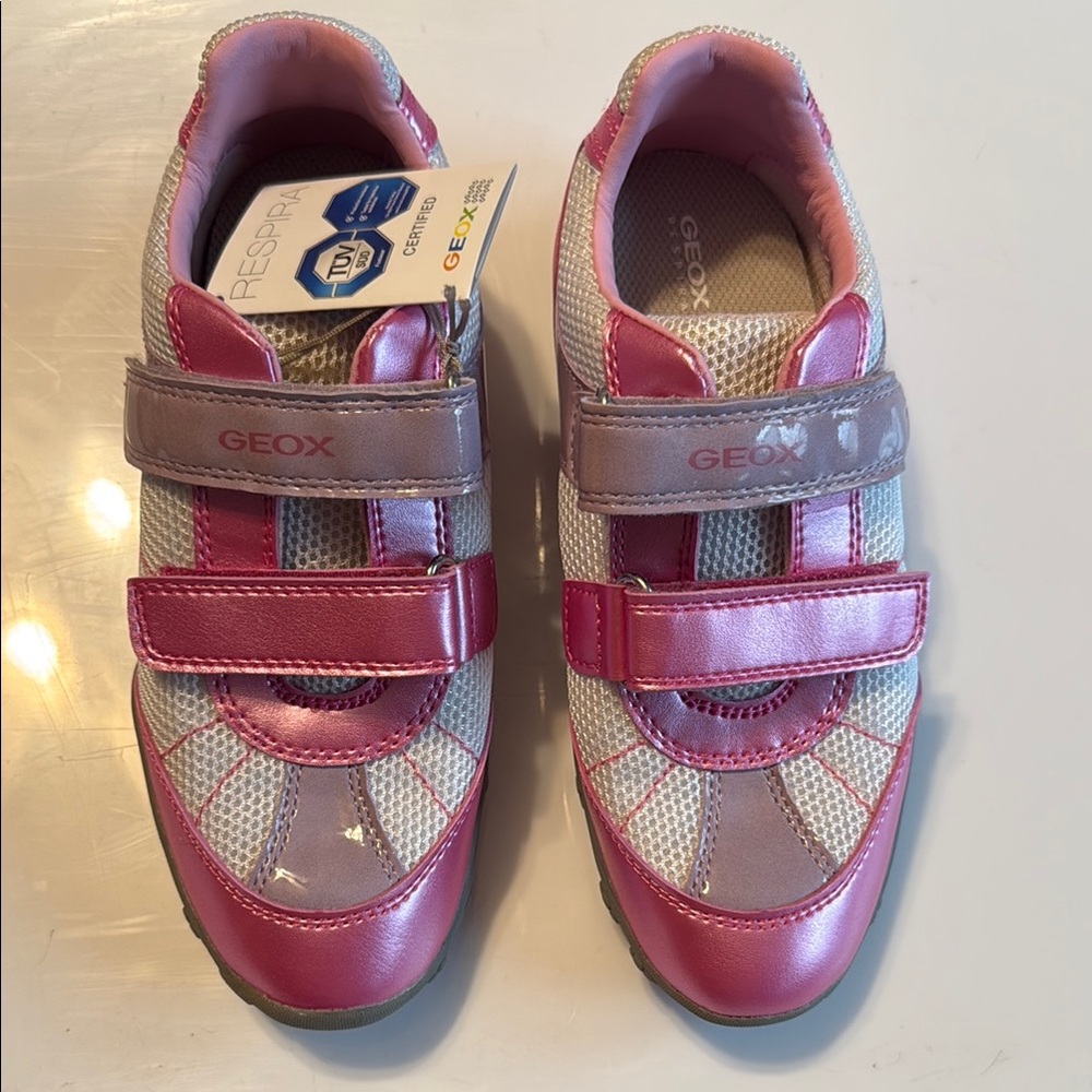 Geox Kids' Pink and Gray Shoes